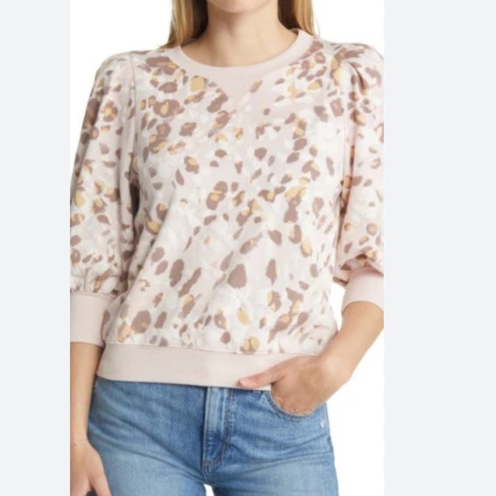 Wit & Wisdom Women’s Crewneck Top. Small. Pink Floral.